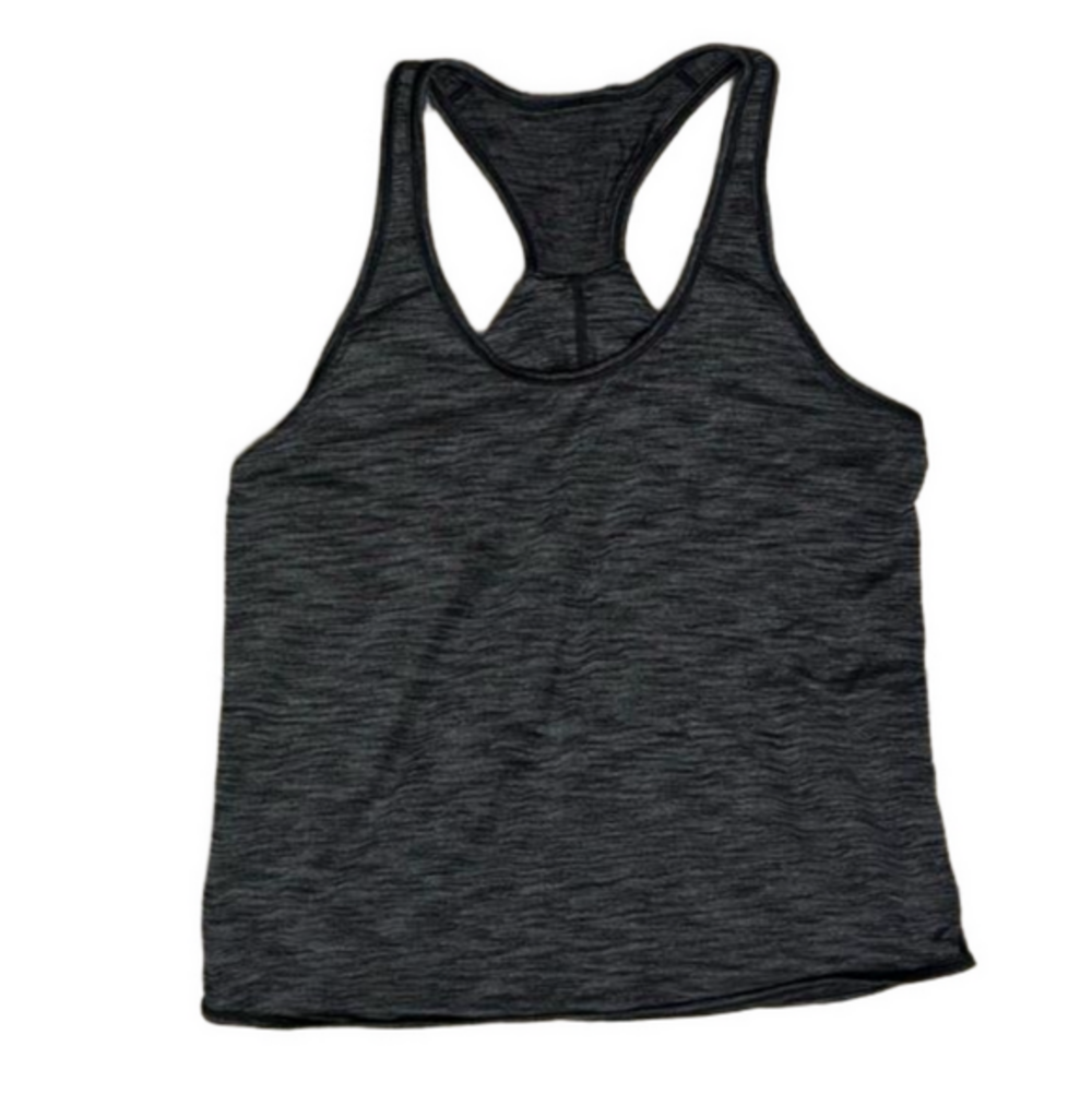 Lululemon Women’s | Racerback Twist Back Black Grey Tank | Size 6 | Hi lo